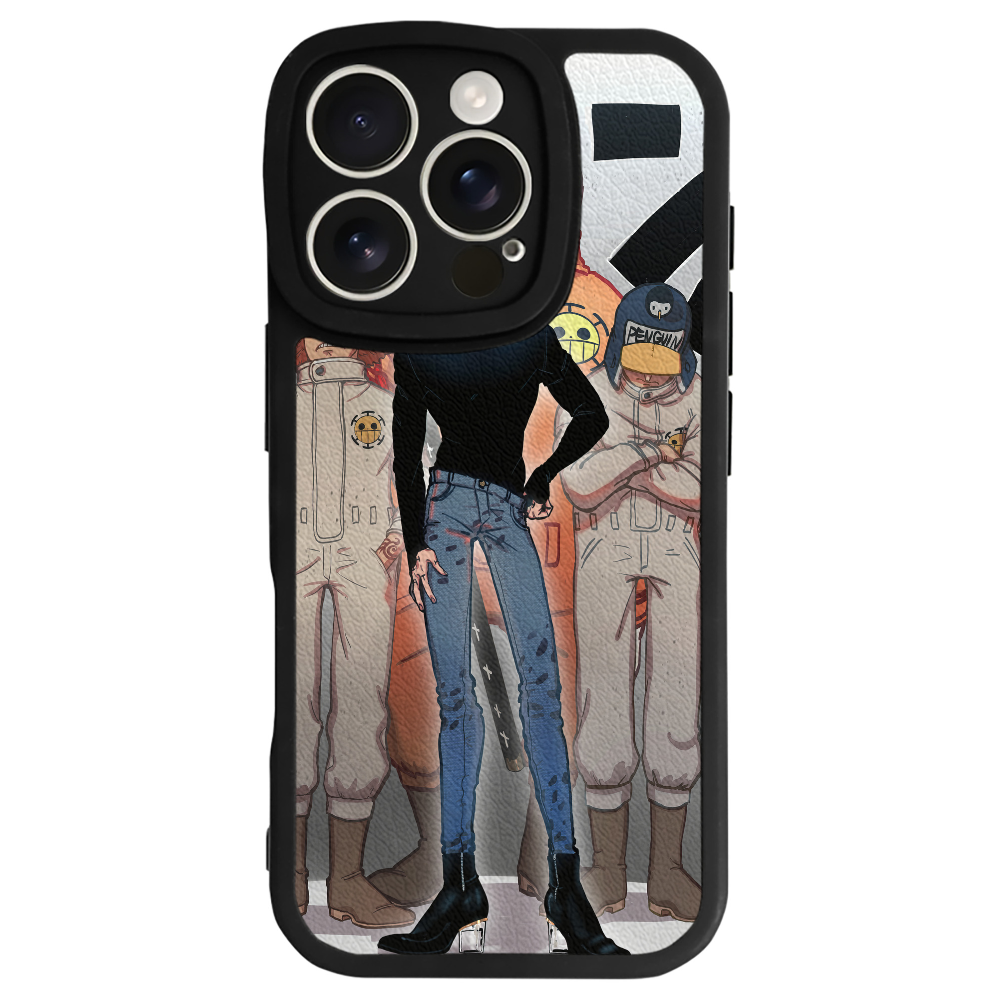 （画像用） ワンピース ONE PIECE 【iPhone 16シリーズ対応】シリコンスマホケース（レザー調） 材質：シリコン
